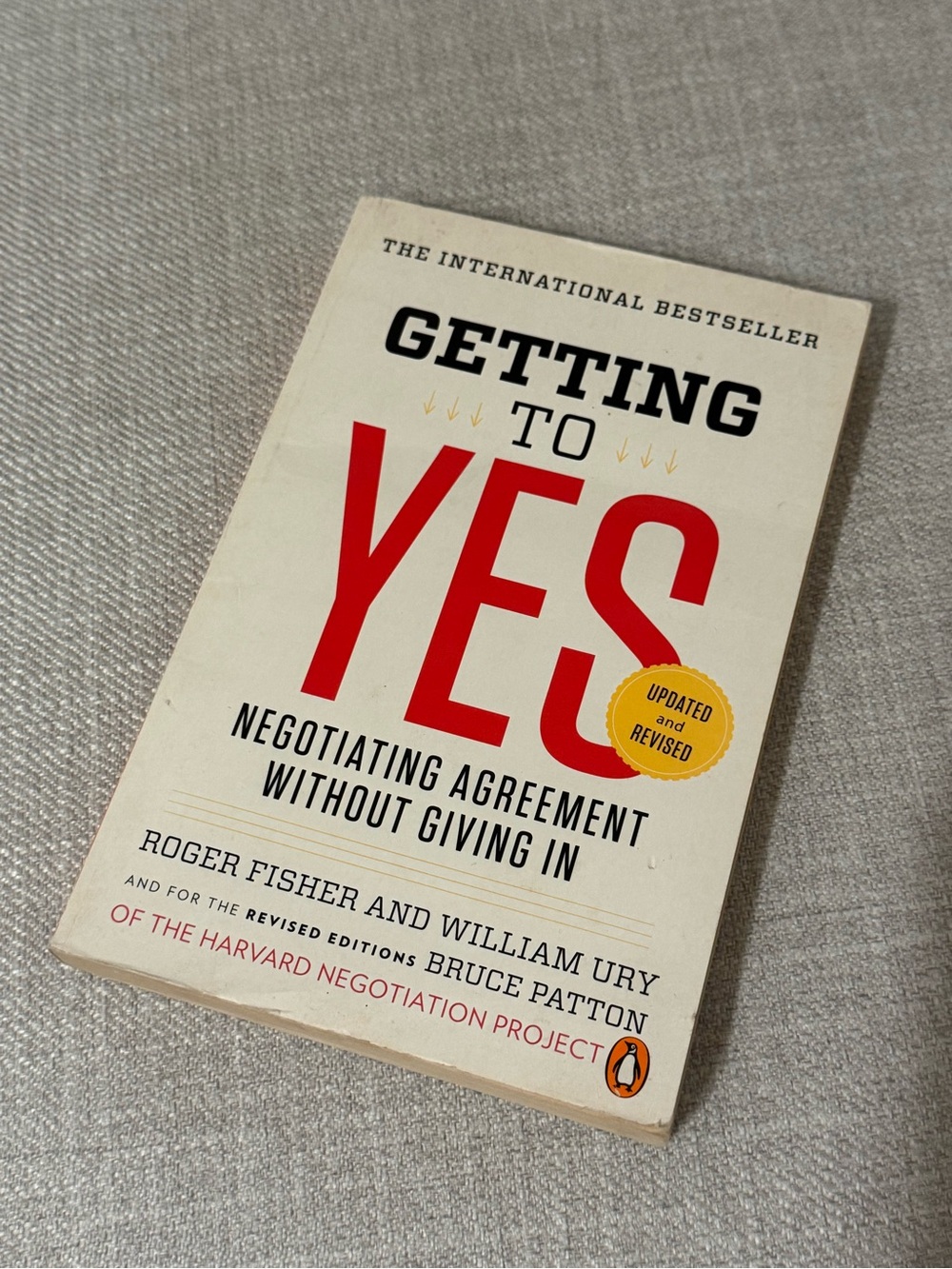 Book Getting to Yes Paperback Book